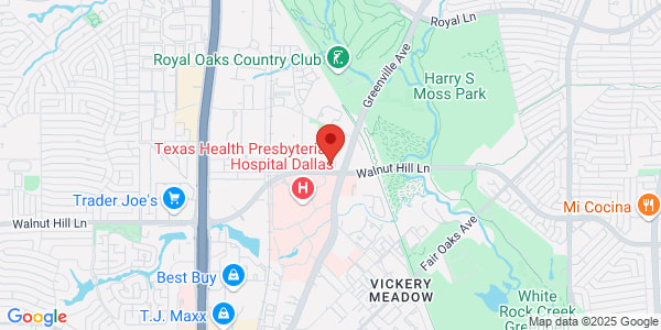 Map of 7515 Greenville Ave Ste 508 Dallas, TX 75231