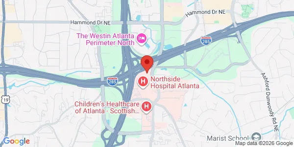 Map of 5780 Peachtree Dunwoody Rd Ste 295a Atlanta, GA 30342