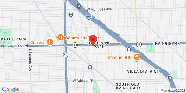 Map of 4445 W Irving Park Rd Ste 110 Chicago, IL 60641