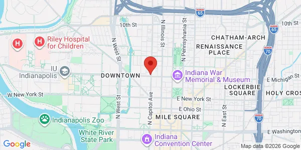 Map of 500 N Capitol Ave Ste A Indianapolis, IN 46204