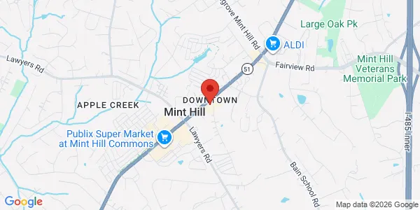 Map of 11300 Cresthill Dr Ste 120 Mint Hill, NC 28227