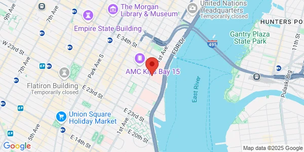 Map of 530 1st Ave Schwarzman Elevator West, Fl 2 New York, NY 10016