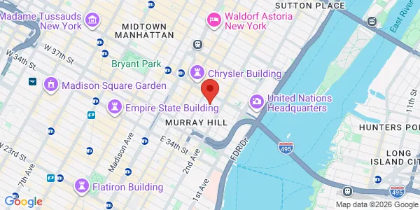 Map of 222 E 41st St New York, NY 10017