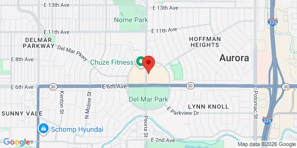Map of 740 Peoria St Aurora, CO 80011