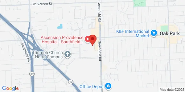Map of 22401 Foster Winter Dr Southfield, MI 48075