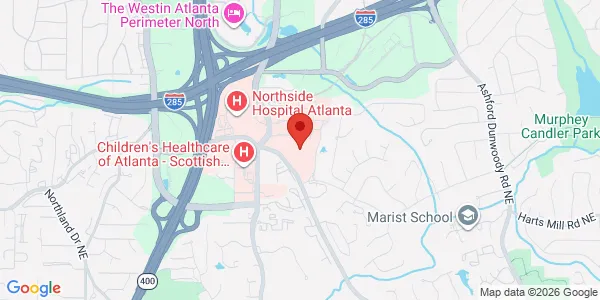 Map of 1100 Johnson Ferry Rd NE Ste 800, Center 2 Atlanta, GA 30342