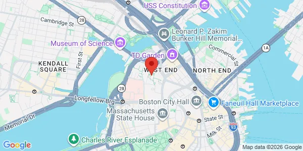 Map of 10 Hawthorne Pl Ste 114 Boston, MA 02114