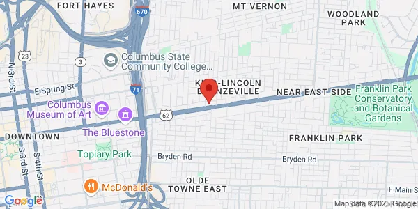 Map of 1000 E Broad St Ste 100 Columbus, OH 43205
