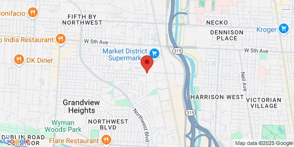 Map of 895 W 3rd Ave Grandview Heights, OH 43212