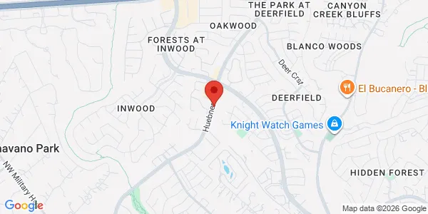 Map of 16530 Huebner Rd Ste 401 San Antonio, TX 78248