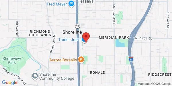 Map of 1201 N 175th St Shoreline, WA 98133