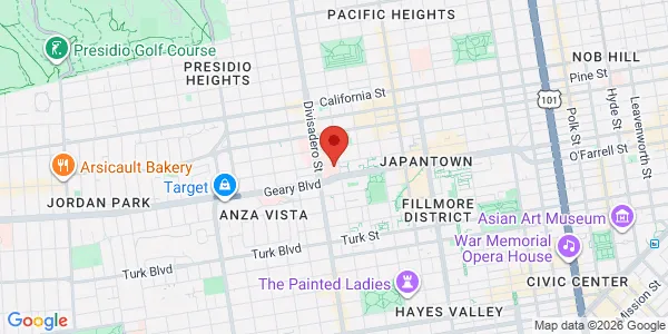 Map of 2215 Post St Ste 2 San Francisco, CA 94115