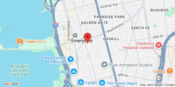 Map of 1335 Stanford Ave Emeryville, CA 94608