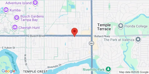 Map of 5035 E Busch Blvd Ste 1A & 1B Tampa, FL 33617