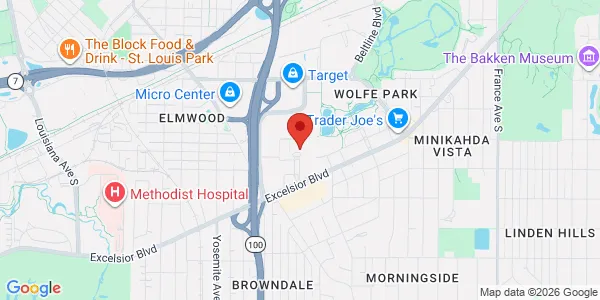 Map of 3850 Park Nicollet Blvd Saint Louis Park, MN 55416