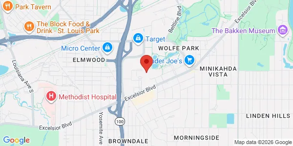 Map of 3800 Park Nicollet Blvd Ste 150 Saint Louis Park, MN 55416