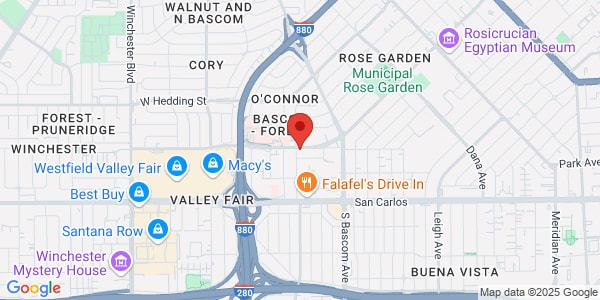 Map of 2074 Forest Ave Ste 5 San Jose, CA 95128