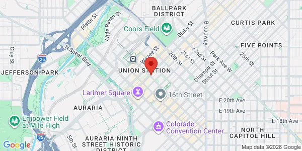 Map of 1331 17th St Ste M-110 Denver, CO 80202