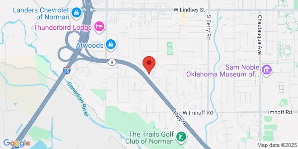 Map of 2500 S McGee Dr Ste 145 Norman, OK 73072