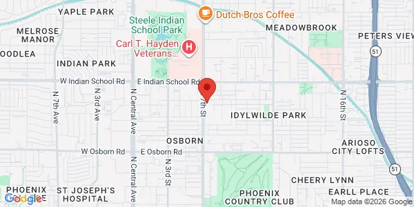 Map of 3877 North 7th St Ste 308 Phoenix, AZ 85014