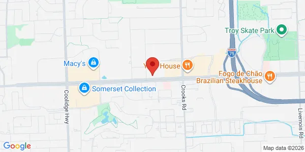 Map of 1740 W Big Beaver Rd Ste 101 Troy, MI 48084