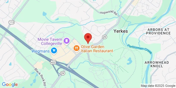 Map of 1411 S Collegeville Rd Collegeville, PA 19426