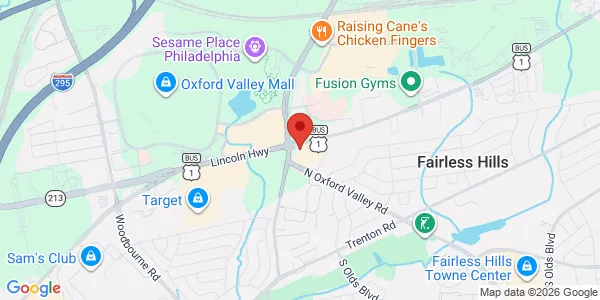 Map of 100 Lincoln Hwy Fairless Hills, PA 19030