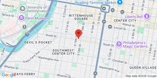 Map of 1800 Lombard St Philadelphia, PA 19146
