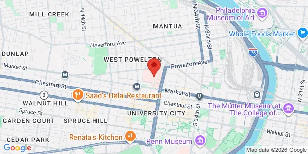 Map of 51 N 39th St Philadelphia, PA 19104