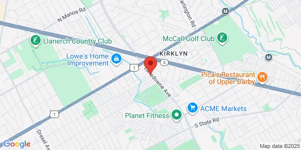 Map of 8510 Lansdowne Ave Upper Darby Township, PA 19082