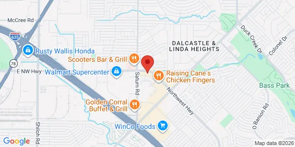 Map of 1250 Northwest Hwy Ste R Garland, TX 75041