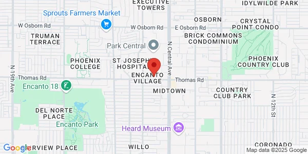 Map of 124 W Thomas Rd Ste 320 Phoenix, AZ 85013