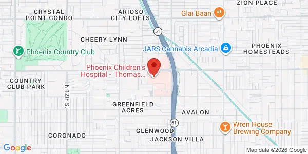 Map of 1919 E Thomas Rd Phoenix, AZ 85016