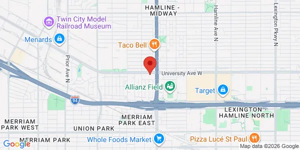 Map of 1600 University Ave W Ste 306 Spruce Tree Centre Saint Paul, MN 55104