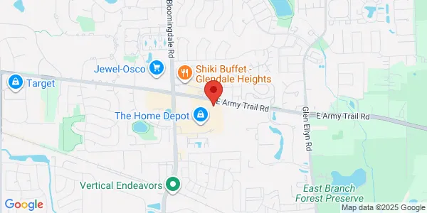Map of 335 E Army Trl Glendale Heights, IL 60139