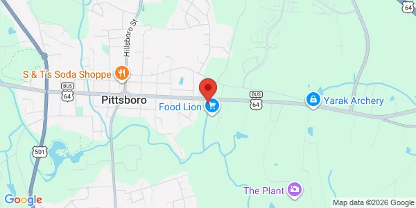 Map of 628 E St Ste B-2 Pittsboro, NC 27312
