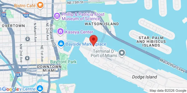Map of 1015 N America Way Ste 150 Miami, FL 33132