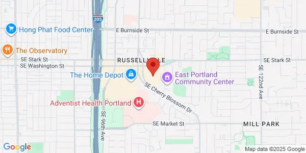 Map of 10538 SE Washington St Portland, OR 97216