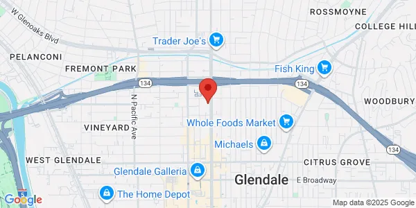 Map of 535 N Brand Blvd Ste 235 Glendale, CA 91203