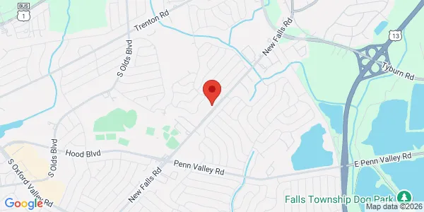 Map of 8919 New Falls Rd Levittown, PA 19054