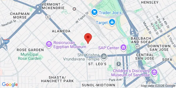 Map of 976 Lenzen Ave Ste 1100 San Jose, CA 95126