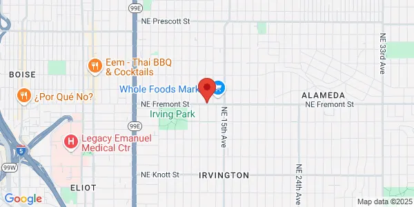 Map of 1305 NE Fremont St Portland, OR 97212