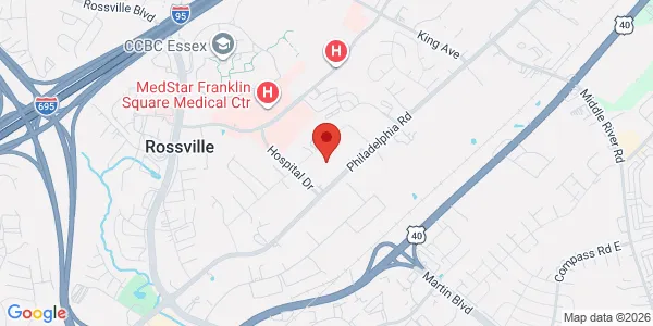 Map of 9110 Philadelphia Rd Ste 212 Baltimore, MD 21237