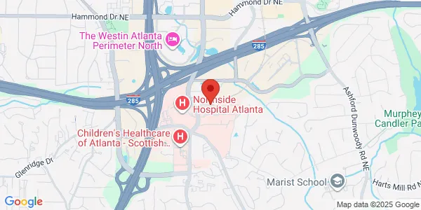 Map of 5673 Peachtree Dunwoody Rd Ste 745 Atlanta, GA 30342