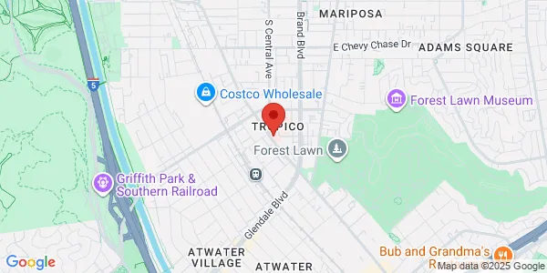 Map of 222 W Eulalia St Glendale, CA 91204
