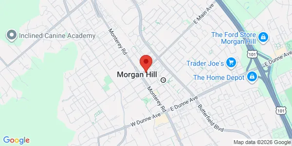 Map of 50 E Main Ave Ste B Morgan Hill, CA 95037