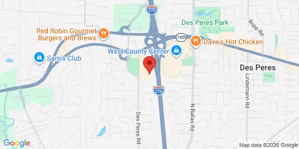 Map of 1000 Des Peres Rd Saint Louis, MO 63131