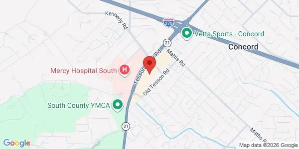 Map of 9950 Kennerly Rd Saint Louis, MO 63128