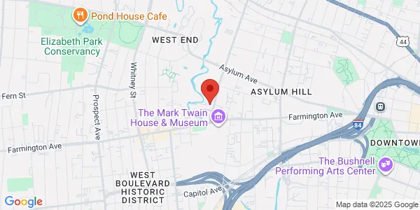 Map of 21 Woodland St Suite L23; Ground Floor Hartford, CT 06105