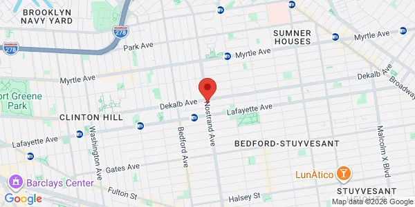 Map of 233 Nostrand Ave Brooklyn, NY 11205